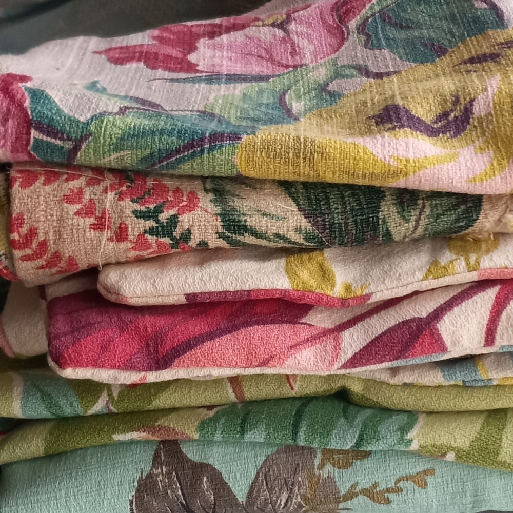 Bark Cloth LOT 40s 50s - Picture 15 of 15